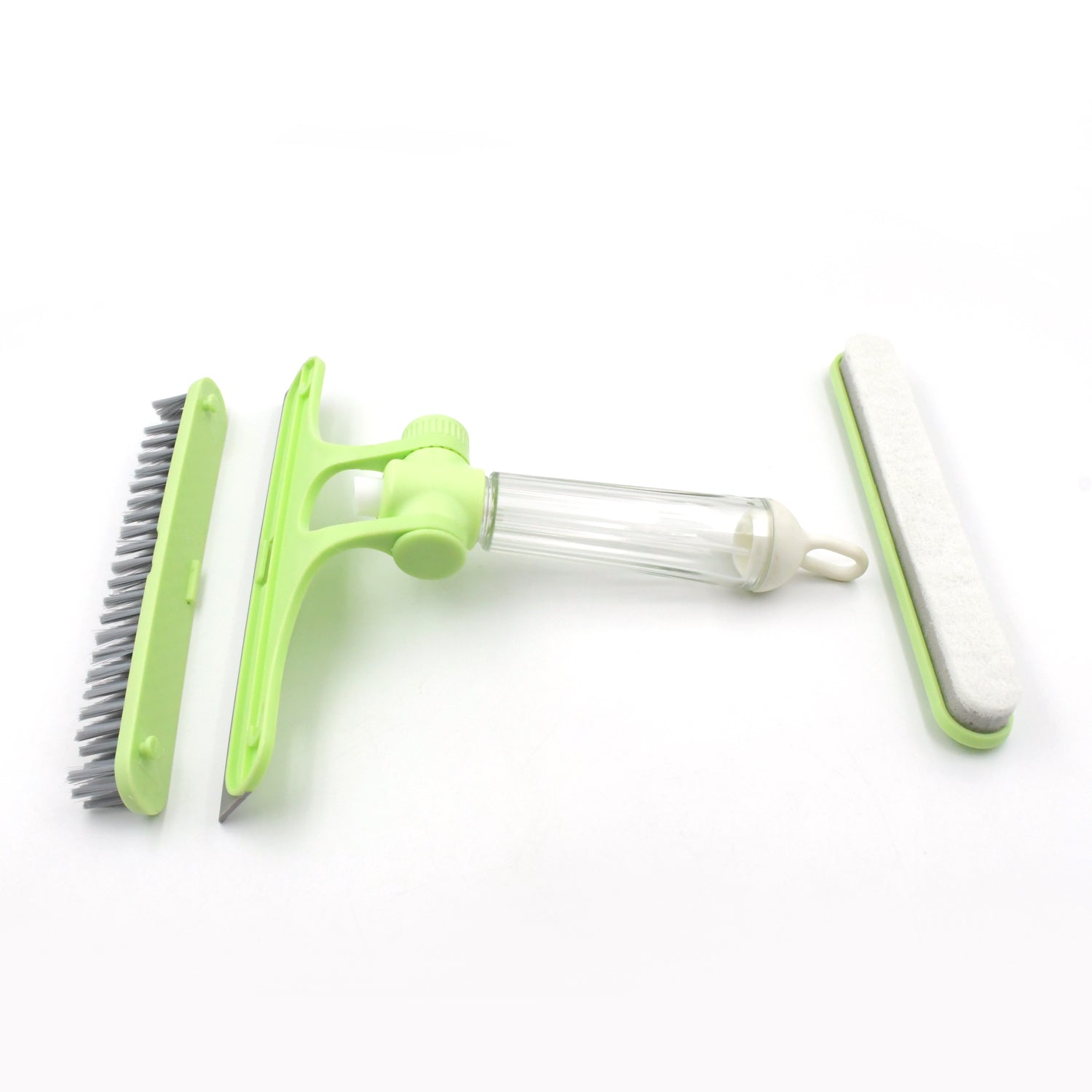 4167 4 in 1 Multifunctional Glass Scraper, Window Glass Wiper with Watering Can, Silicon Cleaning Squeegee with Two Brush Heads, Practical Squeegee for Shower Doors, Windows, Tiles and Car Glass 4167 4 in 1 Multifunctional Glass Scraper, Window Glass Wiper with Watering Can, Silicon Cleaning Squeegee with Two Brush Heads, Practical Squeegee for Shower Doors, Windows, Tiles and Car Glass